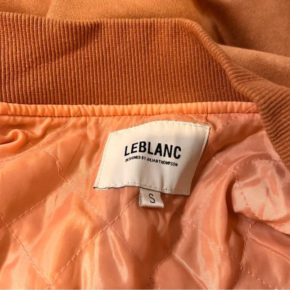 LEBLANC Faux Suede Bomber Jacket - Size Small - Picture 10 of 13